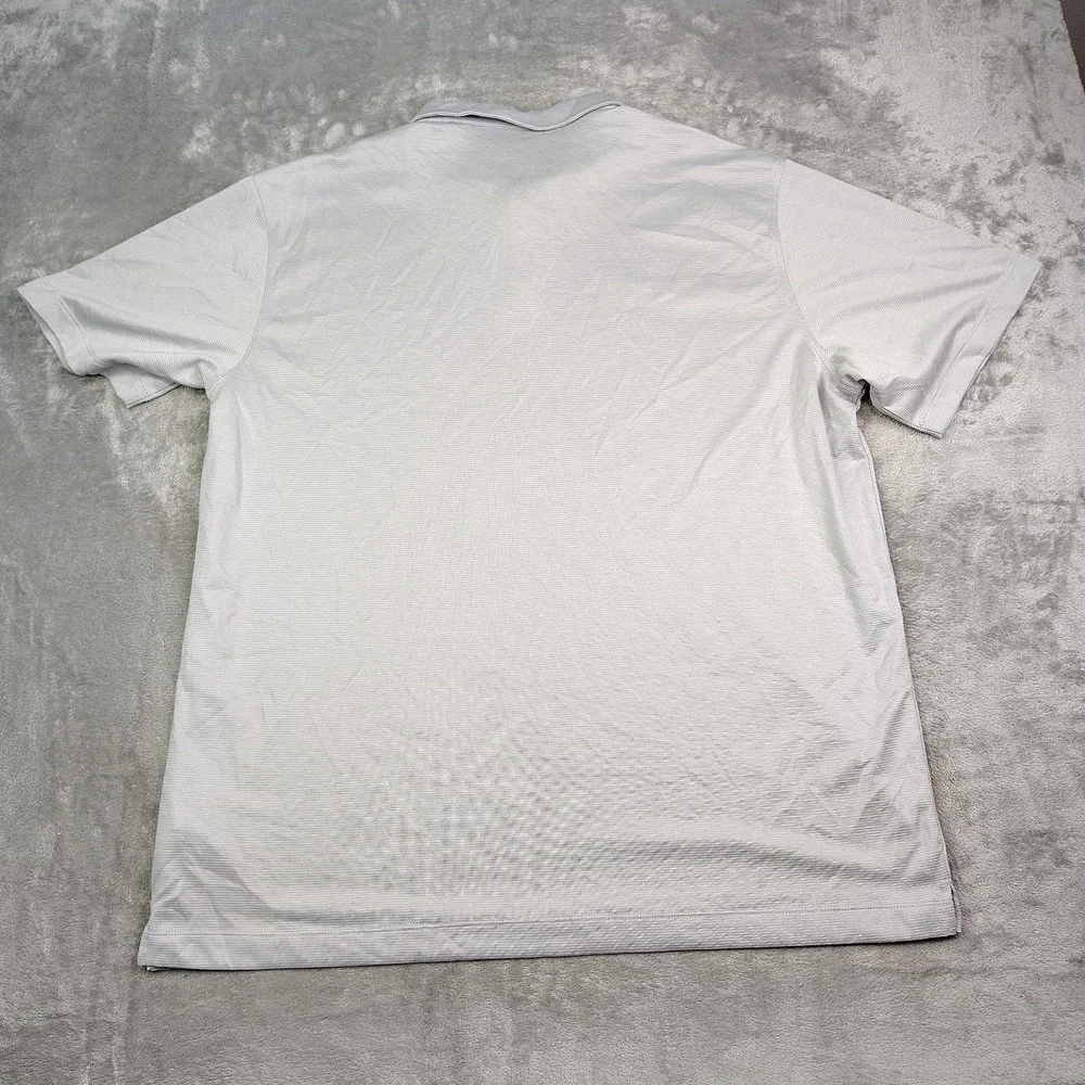 Iowa State Nike Polo Shirt Mens 2XL Gray Striped Performance Dri Fit‎ Stretch